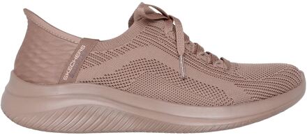 Skechers Ultra Flex 3.0 Pure Color Textiel Damessneakers In Donker Taupe - maat EU 39/ UK 6
