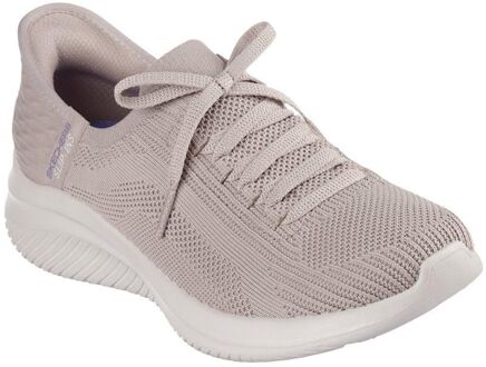 Skechers Ultra Flex 3.0 Veterslippers Taupe