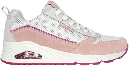 Skechers Uno - 2 Much Fun Sneakers Dames roze - wit - lichtgrijs - 36