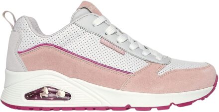 Skechers Uno - 2 Much Fun Sneakers Dames roze - wit - lichtgrijs - 37