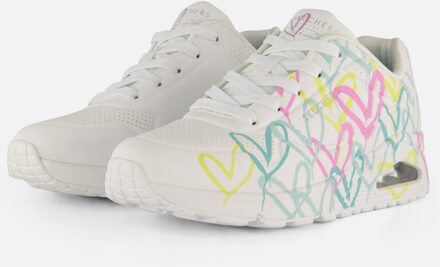 Skechers Uno Changed Love Sneakers wit - 36,37,38,39,41,42