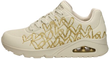 Skechers Uno - Golden Heart Sneakers Dames beige - goud - 39