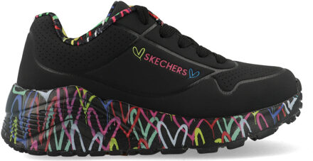 Skechers Uno Lite - Lovey Luv 314976L/BKMT Zwart-27 maat 27