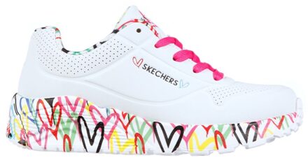 Skechers Uno Lite - Lovey Luv 314976L/WMLT Wit maat
