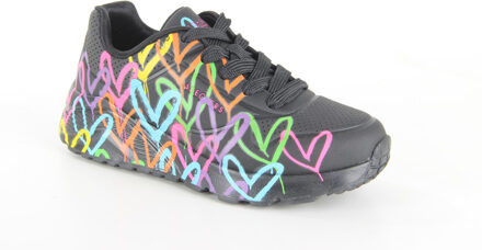 Skechers Uno Lite Spread The Love 314064L/BKMT Zwart-31 maat 31