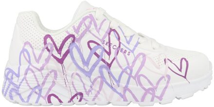 Skechers Uno Lite Spread The Love 314064L/WLPR Wit / Paars maat