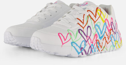 Skechers Uno Lite Spread The Love Sneakers Meisjes wit - blauw - groen - roze - rood - geel - zwart - 35