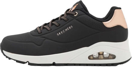 skechers uno sneakers zwart/goud dames - 37