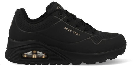Skechers Uno Stand On Air Dames Sneakers - Black/Black - Maat 41
