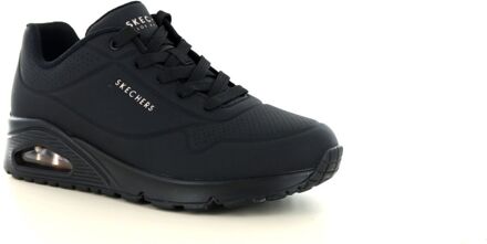 Skechers Uno Stand On Air Dames Sneakers - Black/Black - Maat 41