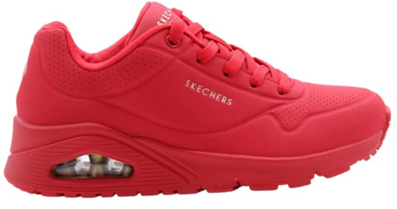 Skechers Uno Stand On Air Dames Sneakers - Rood - Maat 41