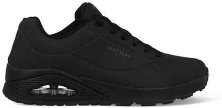 Skechers Uno Stand On Air Heren Sneakers - Zwart/Zwart - Maat 42