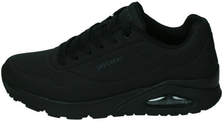 Skechers Uno Stand On Air Heren Sneakers - Zwart/Zwart - Maat 46