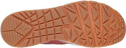 Skechers Uno Vintage Dayz Dames Sneakers Van Leer In Het Roze Rosé