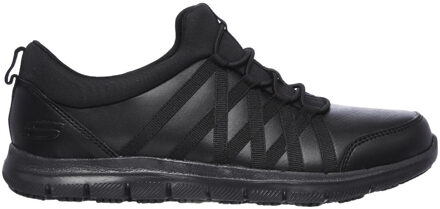 Skechers Workwear Ghenter Dagsby Leren Zwarte Sneakers Voor Dames - maat EU 36 / UK 3
