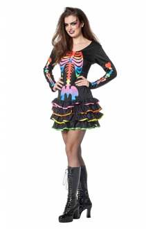 Skelet jurkje rainbow voor dame
