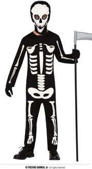 Skelet Kostuum Kind Halloween Zwart