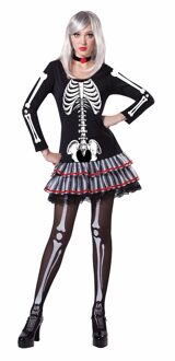 Skelet verkleed kostuum voor dames