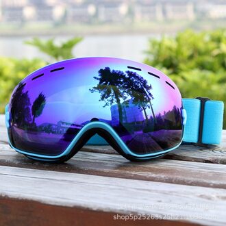 Ski Bril Mannen Vrouwen Anti-Fog Ski Mask Snowboard Bril Bril Voor Skiën UV400 Bescherming Sneeuw Skiën bril AllBlue