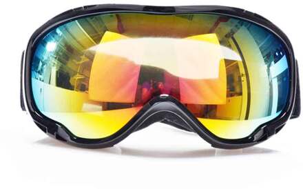 Ski Goggles Bril UV400 Anti-Fog Masker Dubbele Lagen Skiën Mannen Vrouwen Sneeuwscooter Sport Sneeuw Snowboard Brillen Ru. voorraad Imitation rood