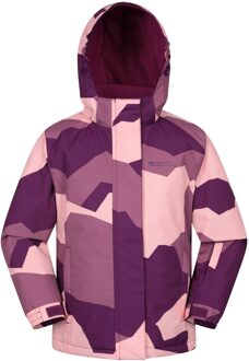 Ski jas voor kinderen/kleuters Sneeuwklokje aquarel (Bes) Bessenrood - 9-10J / 134-140cm