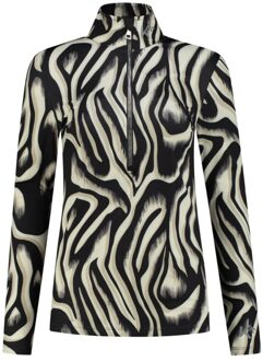 Ski Pully Dames M Zwart dessin