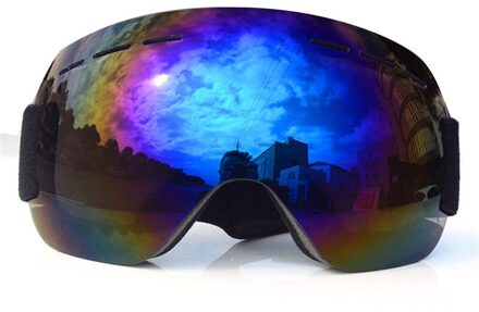 Skibril UV400 Laag Anti-fog Grote Ski Brillen Masker Ski Bril Vrouwen Mannen Snowboard blauw