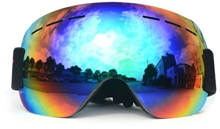 Skibril UV400 Laag Anti-fog Grote Ski Brillen Masker Ski Bril Vrouwen Mannen Snowboard groen