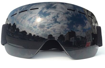Skibril UV400 Laag Anti-fog Grote Ski Brillen Masker Ski Bril Vrouwen Mannen Snowboard zwart