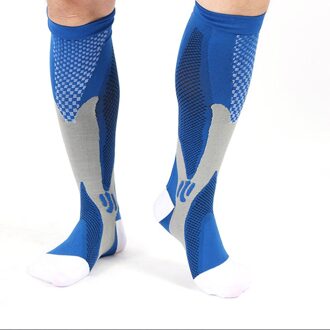 Skiën Sport Sokken Wandelen Kous Thermische Verdikking Ademende Sokken Outdoor Sport Running Fietsen Warme Massage Sok Blauw