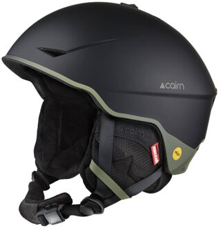 Skihelm Rise MIPS® Mat Black Khaki-54/56 Zwart - 54/56