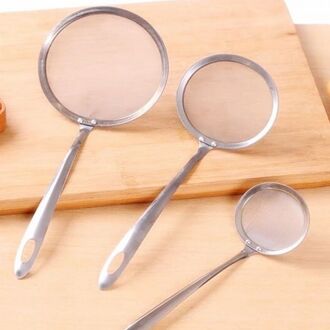 Skimmer Roestvrij Staal Kookgerei Netto Mesh Pollepel Vislijn Lek Lepel Pittige Gebakken Noodle Zeef Tool Keuken Gebruiksvoorwerp B / L