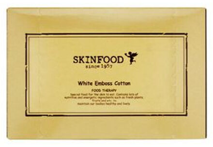 SKINFOOD White Embossed Cotton Pads 120 pcs