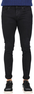 Skinny Denim Stretch Jeans Dondup , Black , Heren - W31,W32