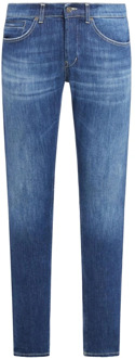 Skinny Fit Blauwe Denim Jeans Dondup , Blue , Heren - W36,W40,W38,W32
