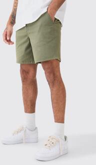 Skinny Fit Chino Shorts, Khaki