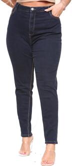Skinny Fit Curvy Style Stretch Demim Jeans voor dames Blauw