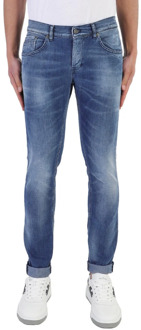 Skinny Fit Lage Taille Lichtblauwe Jeans Dondup , Blue , Heren - W31,W32