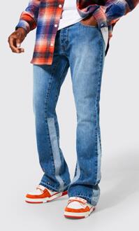 Skinny Jeans Met Panelen En Verfspetters, Light Blue - 30L