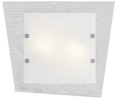 Skinny Plafondlamp, 2x E27, Metaal/glas, Wit Spatolato, L45x40cm