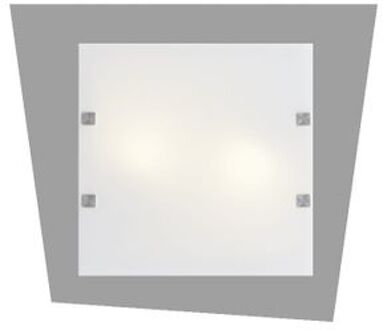 Skinny Plafondlamp, 4x E27, Metaal/glas, Grijs, L50x50cm