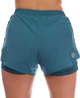 Skins Dames Skins Series-3 X-Fit Shorts in Teal Groenblauw
