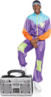 Skipak Heren Fout Jaren 80 Awesome Groen, Paars - Lila, Blauw, Oranje, Multikleur - Print