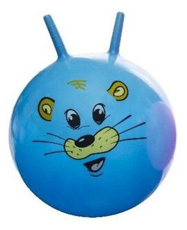 Skippybal met dieren gezicht blauw 46 cm - Action products