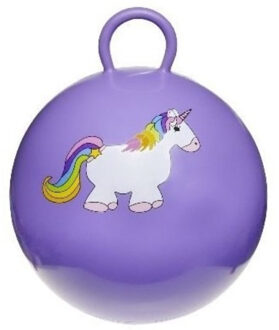 skippybal met eenhoorn print - paars - Dia 46 cm - buiten speelgoed - kinderen