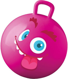 Skippybal met Smile Emoticon - roze - 50 cm - buitenspeelgoed voor kinderen