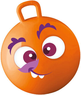 Skippybal met smiley - oranje - 50 cm - buitenspeelgoed voor kinderen