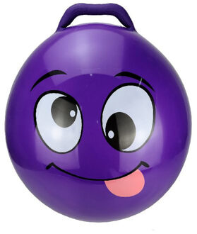 Skippybal smiley voor kinderen paars 55 cm - Skippyballen