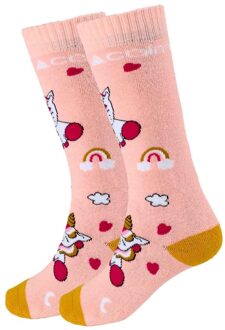 Skisokken Kinderen 2-pack Powder Unicorn-19/22 Roze - 19/22
