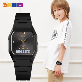 SKMEI Children Electronic Quartz Sports Watches Stopwatch 3 time Calendar 5Bar Waterproof Clock Kids Wristwatches For Boys Girls